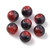 Two Tone Transparent Crackle Glass Beads GLAA-WH0038-15E-1