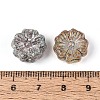 Picasso Baking Paint & Metal Enlaced Glass Beads DGLA-T004-75M-3