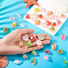 45Pcs 3 Styles Luminous Transparent Resin Marine Organism Ornaments DJEW-TA0001-23-6
