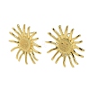 Sun Brass Stud Earrings EJEW-Z145-01G-2