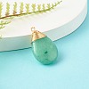 Natural Green Aventurine Pendants PALLOY-JF00779-2