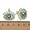 Brass Micro Pave Cubic Zirconia Pendants KK-F903-08G-02-3