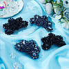 AHADEMAKER 4Pcs 2 Colors Glass Rhinestone Sew on Ornament Accessories FIND-GA0002-16-3