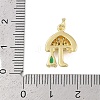 Rack Plating Brass Micro Pave Cubic Zirconia Pendants KK-R166-02G-06-3