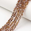 Electroplate Transparent Glass Beads Strands EGLA-A034-T3mm-N07-1