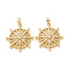 Brass Pave Cubic Zirconia Pendants KK-A304-29C-G-1
