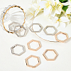 10Pcs 2 Colors Zinc Alloy Spring Gate Rings FIND-SP0004-34A-3