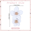 1 Pair Alloy Flower Dangle Stud Earrings EJEW-SP0001-18-2