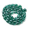 Electroplate Glass Beads Strands EGLA-R008-15x10mm-2-3