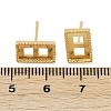 Brass Stud Earring Findings KK-F891-11G-3