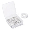 100Pcs 8mm Natural Howlite Round Beads DIY-LS0002-24-7