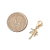 Brass Micro Pave Cubic Zirconia Coconut Tree Pendant Decorations HJEW-JM02904-02-3