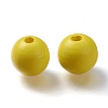 Painted Natural Wood Beads WOOD-A018-16mm-18-2