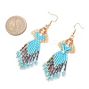 Angel Handmade Glass Seed Beads Dangle Earrings EJEW-MZ00538-01-4