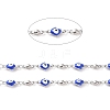 Enamel Hamsa Hand with Evil Eye Link Chains CHS-G023-02P-01-2