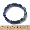 Bamboo Natural Lapis Lazuli Beads Stretch Bracelets for Women Men BJEW-K304-01H-5