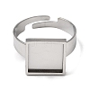 304 Stainless Steel Adjustable Ring Settings STAS-D374-02P-01-2