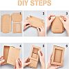 Foldable Drawer Type Creative Kraft Paper Box LS-CON-WH0077-12-3