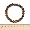 Natural Tiger Eye Beaded Stretch Bracelets BJEW-F203-04-4