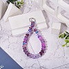 Resin Rondelle Bead with Polyester & Spandex Cord Phone Hand Strap Chains HJEW-TADJ0013-4