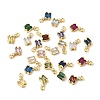 Brass Micro Pave Cubic Zirconia Charms KK-F929-02G-1