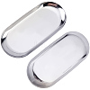 Non-Tarnish Oval 430 Stainless Steel Jewelry Display Plate STAS-CP0001-08P-7