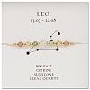 Natural stone constellation bracelet with 12 zodiac signs NR2952-7-1