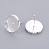 304 Stainless Steel Stud Earring Findings STAS-F188-01P-D-1