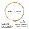 Minimalist 5mm 304 Stainless Steel Paperclip Chain OT Necklaces for Women LS-DI6233-1-2