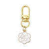 Flower Alloy Enamel Pendant Decorations HJEW-JM02691-03-2