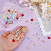 154Pcs 11 Colors Baking Paint Handmade Lampwork Bead Caps LAMP-DC0001-29-3