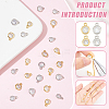 BENECREAT 24Pcs 4 Colors Brass Cubic Zirconia Pendants KK-BC0013-59-4