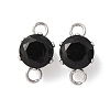 304 Stainless Steel Micro Pave Cubic Zirconia Connector Charms X-STAS-H240-50P-11-1