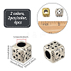 4Pcs 2 Colors Brass European Beads KK-NB0004-18-2