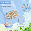 HOBBIESAY 40Pcs Transparent Acrylic & Alloy & Synthetic Crackle Quartz Pendants FIND-HY0001-40-4