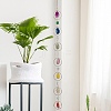 Iron & Brass & Crystal Glass Sun Catcher Pendants HJEW-K049-07-1