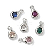Brass Micro Pave Cubic Zirconia Charms KK-G548-20P-1