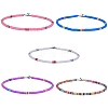 Polymer Clay Heishi Surfer Beaded Necklaces Set NJEW-SW00030-1