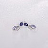 925 Sterling Silver Dangle Stud Earrings EJEW-BB34011-01-3