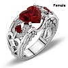 Heart Alloy Finger Rings for Couple FS-WGF8AF7-07-2