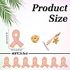 40Pcs Breast Cancer Awareness Pink Ribbon Enamel Pin JEWB-ME0001-22-2