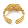 304 Stainless Steel Open Cuff Ring for Women RJEW-U015-07G-3