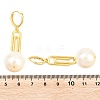 Paperclip with Round Brass Hoop Earrings EJEW-Z164-12G-5