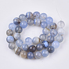 Natural Striped Agate/Banded Agate Beads Strands X-G-S359-046-01-2
