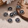 Platinum Plated Alloy Charms ENAM-S118-02Y-P-5