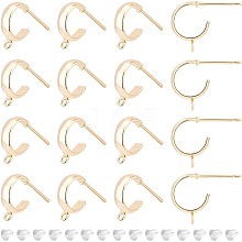 BENECREAT 16Pcs Brass Stud Earring Findings KK-BC0008-50