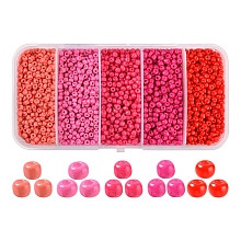 1900Pcs 5 Colors Baking Paint Glass Seed Beads SEED-YW0001-76A