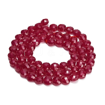 Lab Grown Red Corundum Beads Strands GG-CBAC488-05-1