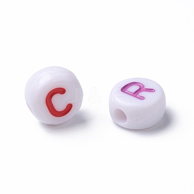 Opaque White Acrylic Beads MACR-N012-01-1