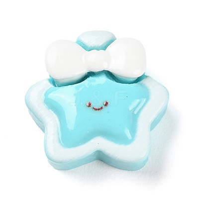 Opaque Resin Cabochons RESI-E046-02H-1